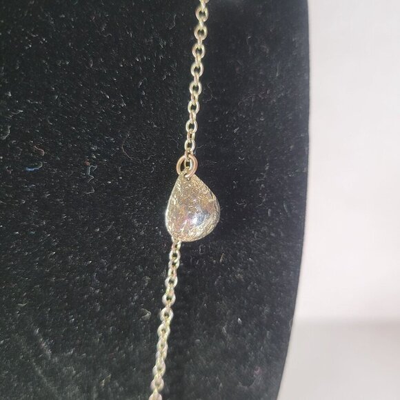 Stella & Dot Gold-Tone Modest Classic Chain Necklace With Teardrop Accents - Picture 2 of 4